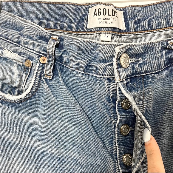 AGOLDE • jamie high rise classic jeans in lowdown sz 32 - Picture 8 of 11